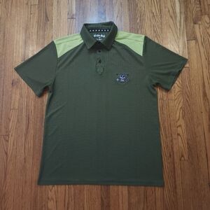 Tattoo Golf Mens Performance Polo Shirt Size M Green